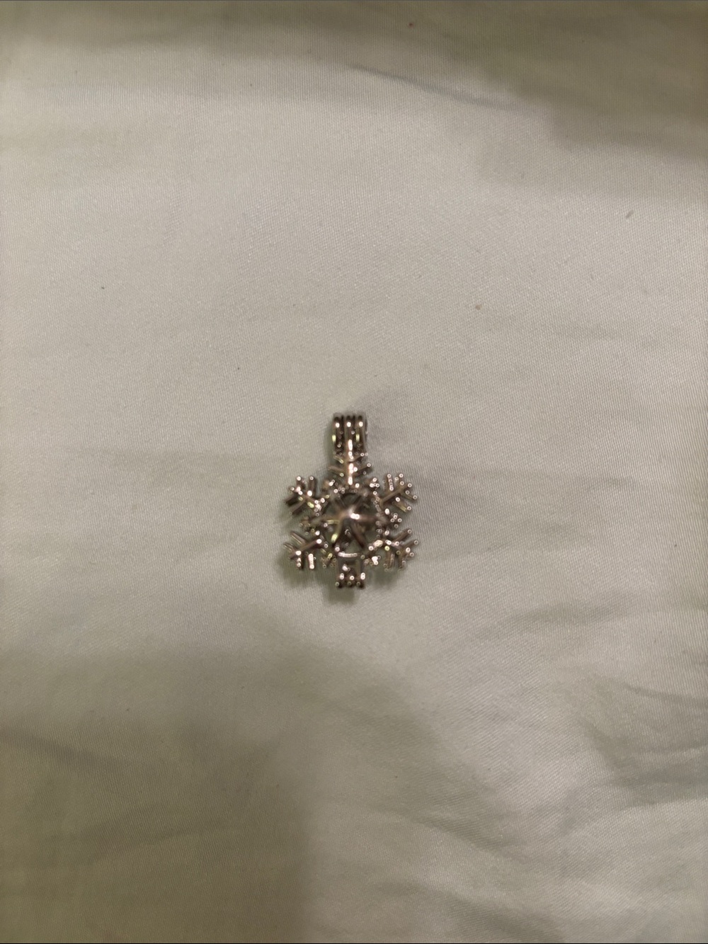 Women's Rose Gold Snowflake Pendant Necklace Charm